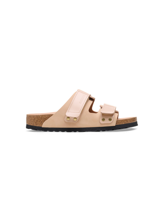 Birkenstock Uji High Shine Nubuck Leather New Beige Sandals