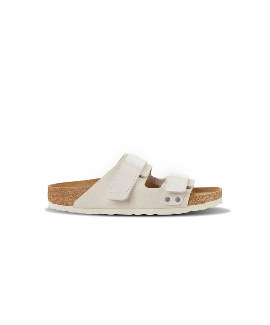 Birkenstock Uji Suede/Nubuck Leather Antique White Sandals