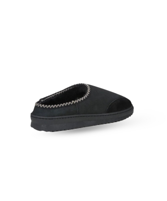 Emu Platinum Outback Scuff Black Sheepskin Slippers