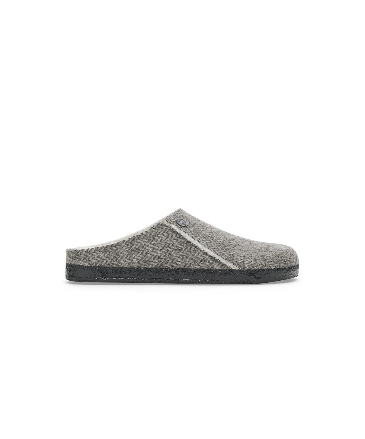Birkenstock Zermatt Shearling Felt Herringbone Dark Grey Clogs