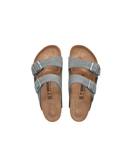 Birkenstock Arizona Nubuck Leather Desert Buck Whale Grey Sandals