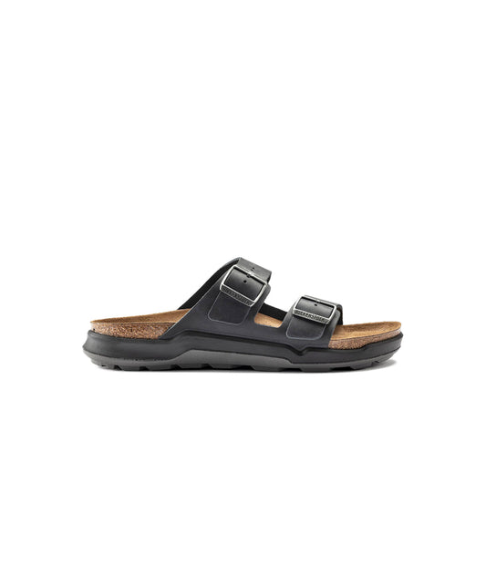 Birkenstock Arizona Cross Town Oiled Leather Black Mens Sandals