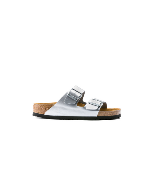 Birkenstock Arizona Birko-Flor Silver Sandals