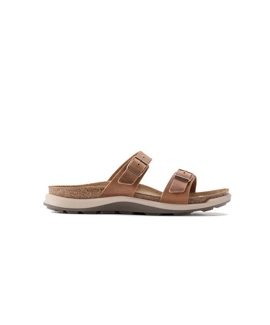 Birkenstock Sierra Cross Town Waxy Oiled Leather Ginger Brown Sandals