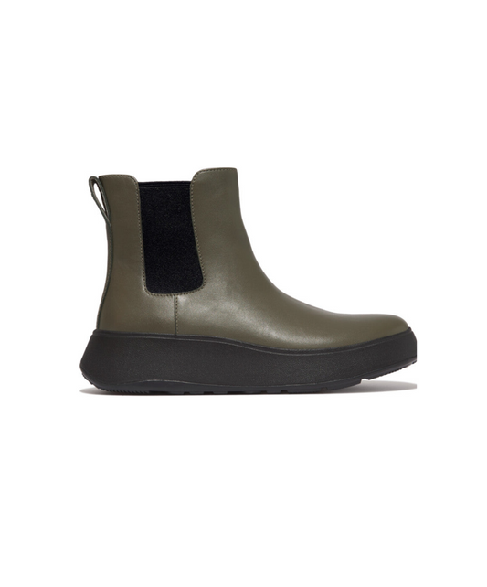 Fitflop F-Mode Flatform Chelsea Boots Deep Olive